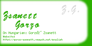 zsanett gorzo business card